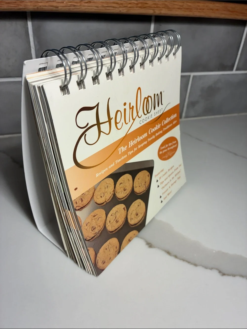 Stainless Cookie Sheet - Silver with recipe book.  Heirloom.
